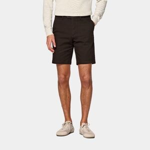 SuitSupply Dark Brown Slim Leg Chino Shorts